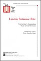 Lenten Entrance Rite SATB choral sheet music cover
